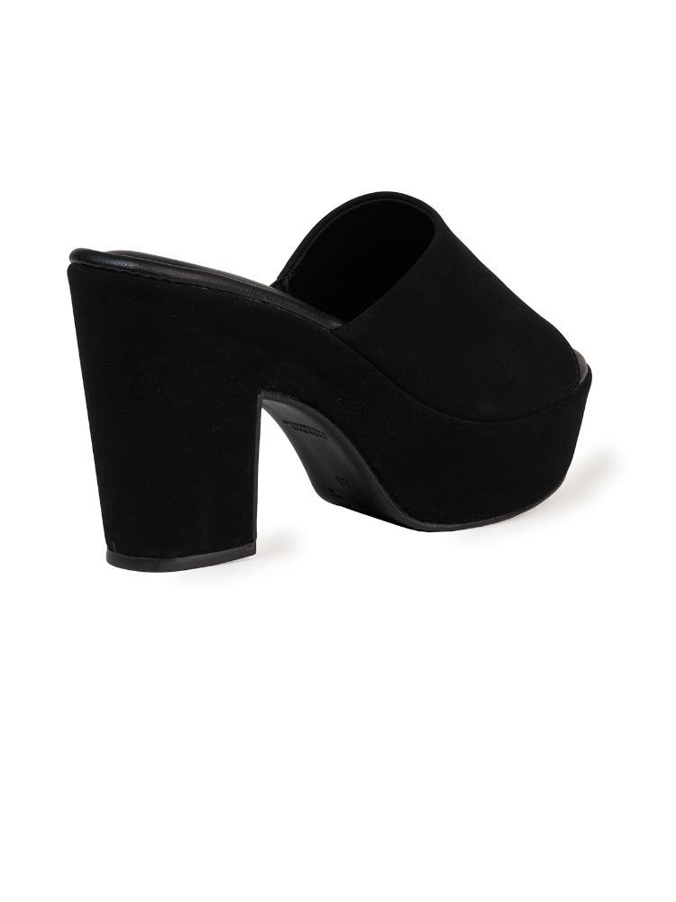 Tamanco Bebecê Plataforma Salto Bloco Preto 4