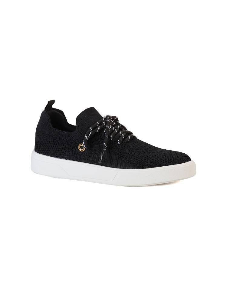 Tênis Bebecê Casual Knit com Cadarço Preto 3