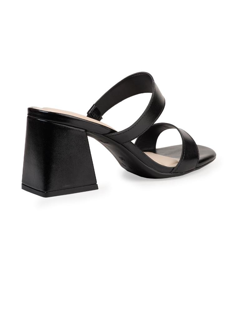 Tamanco Salto Bloco Bebecê com Duas Tiras Preto 4