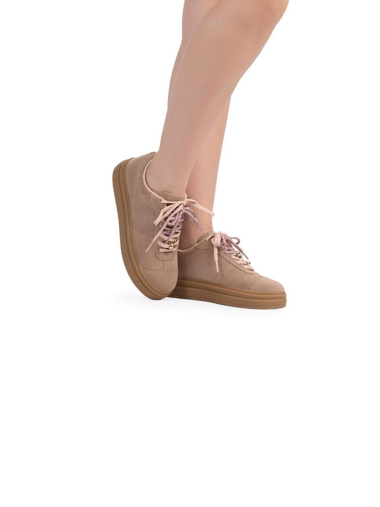 Tênis Bebecê Casual Enfeites Duplo Cadarço Marrom 2