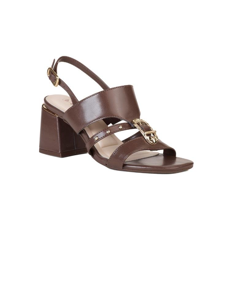 Sandália Bebecê com Salto Bloco Marrom 3