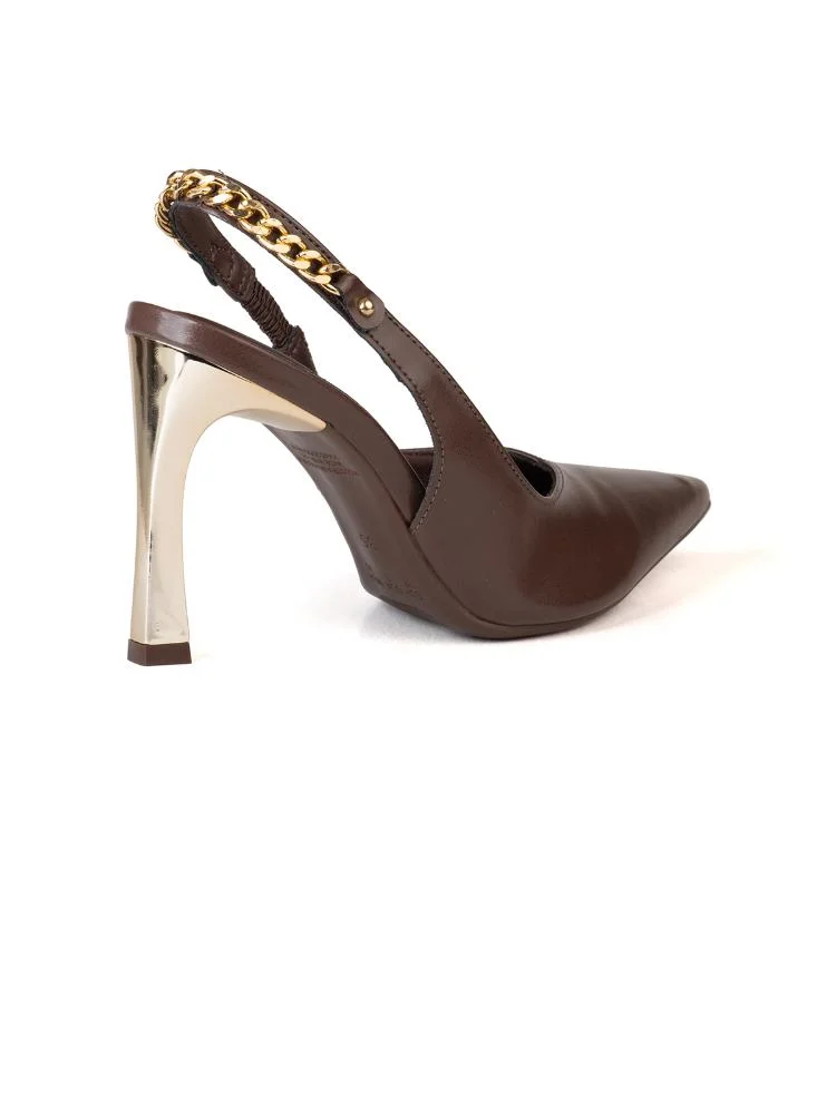 Scarpin Bebecê Slingback Collab Simone Mendes Marrom 4