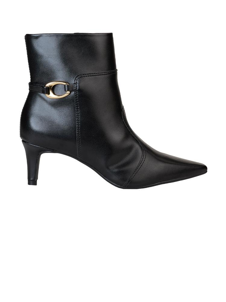 Bota Bebecê Ankle Boot Metal Salto Médio
