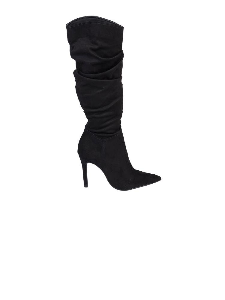 Bota Bebecê Slouchy Camurça Salto Alto