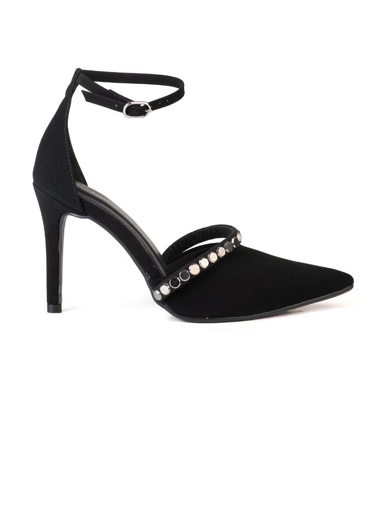 Scarpin Bebecê Semi Aberto Com Tira Em Strass