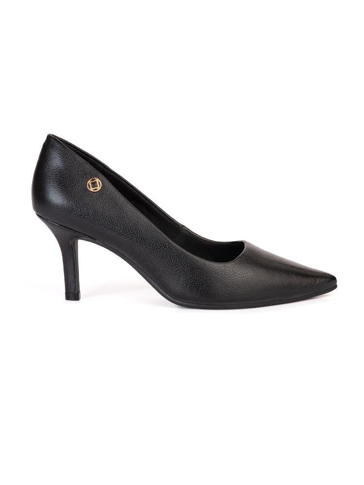 Scarpin Clássico Bebecê Couro Salto Fino
