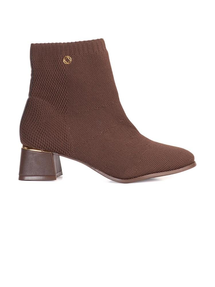 Bota Bebecê Malha Knit Cano Curto