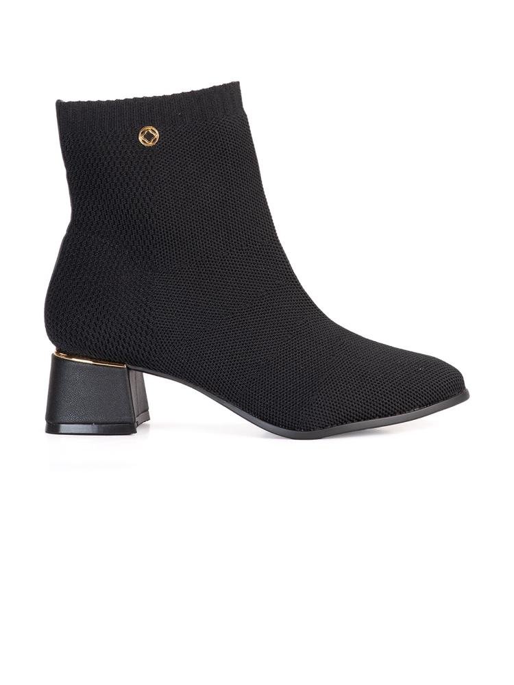 Bota Bebecê Malha Knit Cano Curto