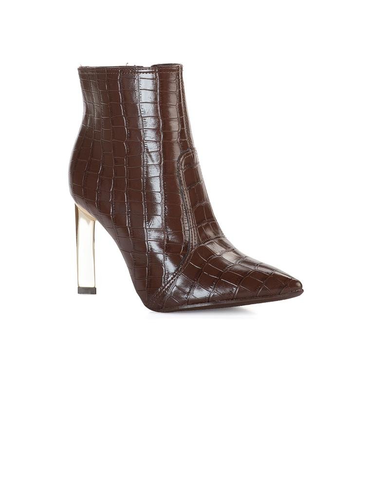 Bota Bebecê Cano Curto Sofisticada Marrom 3