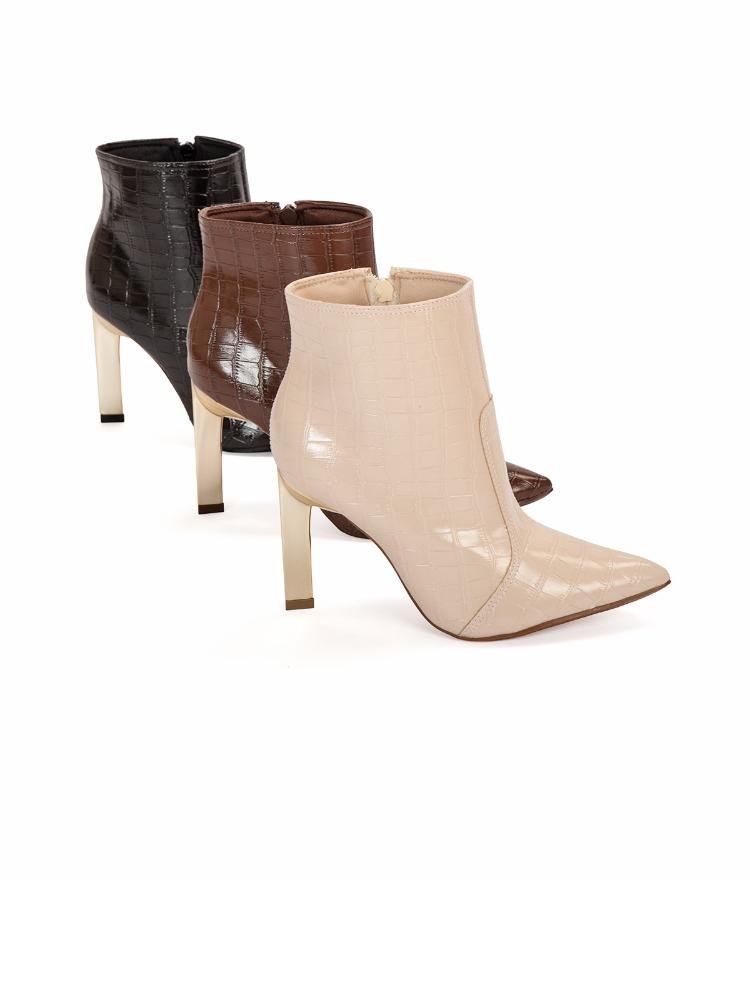 Bota Bebecê Cano Curto Sofisticada Marrom 5