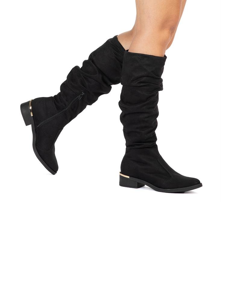 Bota Bebecê Montaria Slouchy Cano Longo Preto 2