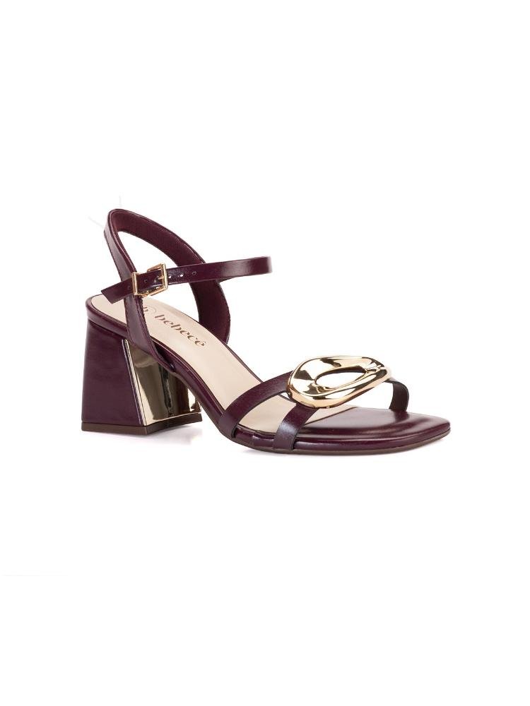 Sandália Bebecê Flatform Com Enfeite Orgânico Roxo 3