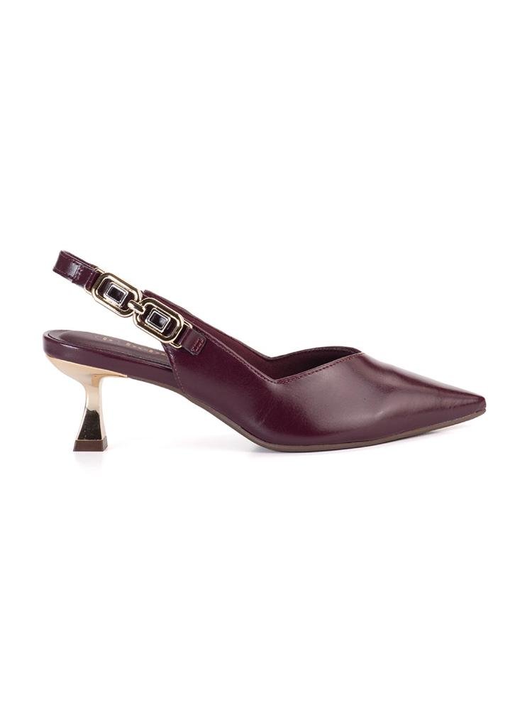 Scarpin Bebecê Slingback Enfeite Lateral
