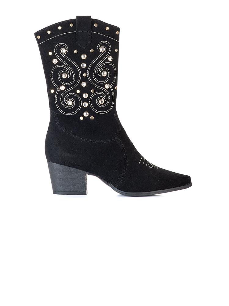 Bota Bebecê Western Com Tachas e Bordado