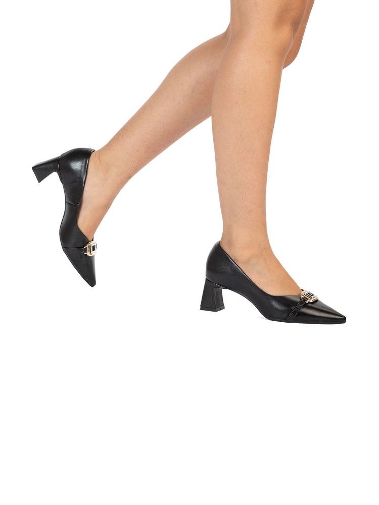 Scarpin Bebecê Com Enfeite Bridão Preto 2