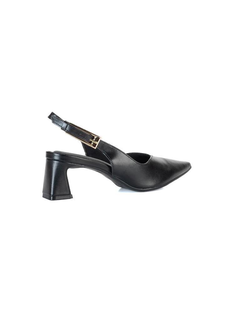 Scarpin Slingback Bebecê Fivela Minimalista Preto 4