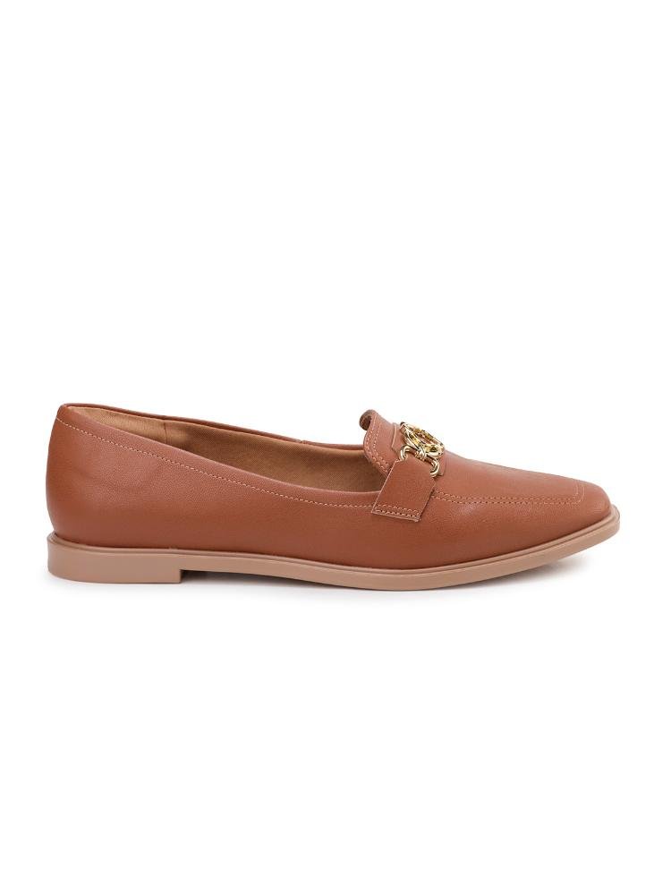 Mocassim Loafer Feminino Bebecê Com Detalhe em Bridão