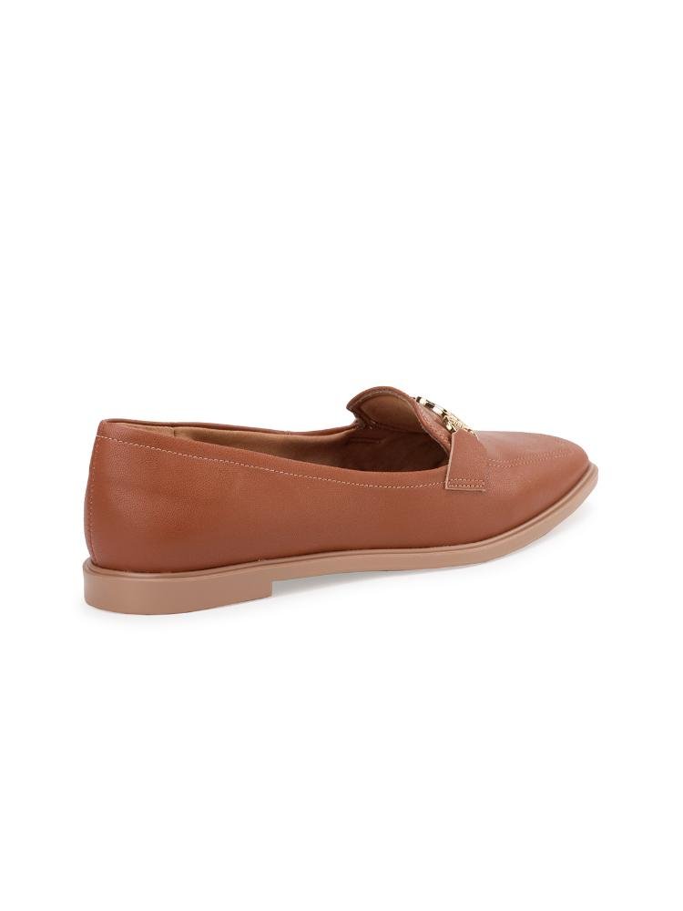 Mocassim Loafer Feminino Bebecê Com Detalhe em Bridão Marrom 4