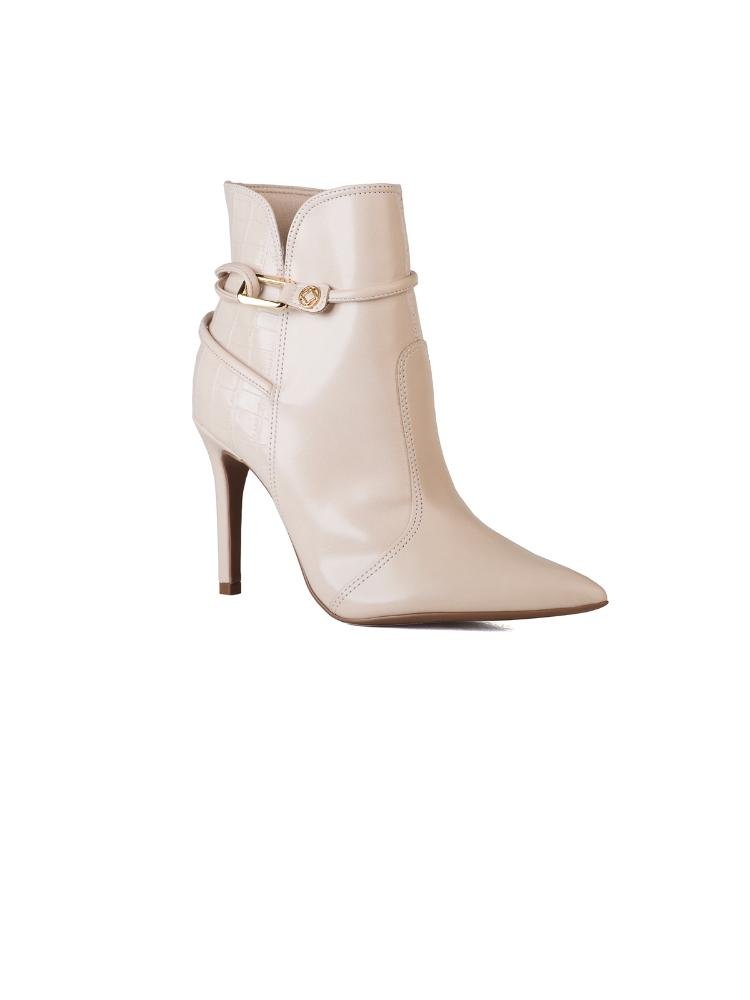 Bota Bebecê Ankle Boot Com Enfeite Bege 3