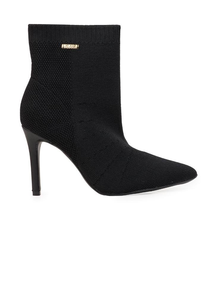 Bota Bebecê Knit Salto Alto Clássica 