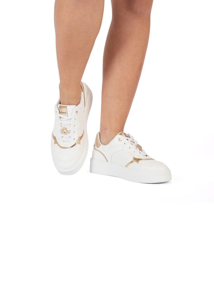 Tênis Casual Clássico Metalizado Pin Atacador EVA Branco 2
