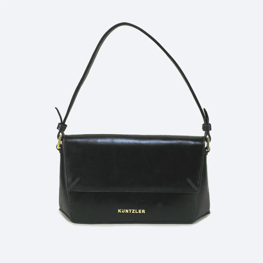 Bolsa Cleo em Couro Cor Preta