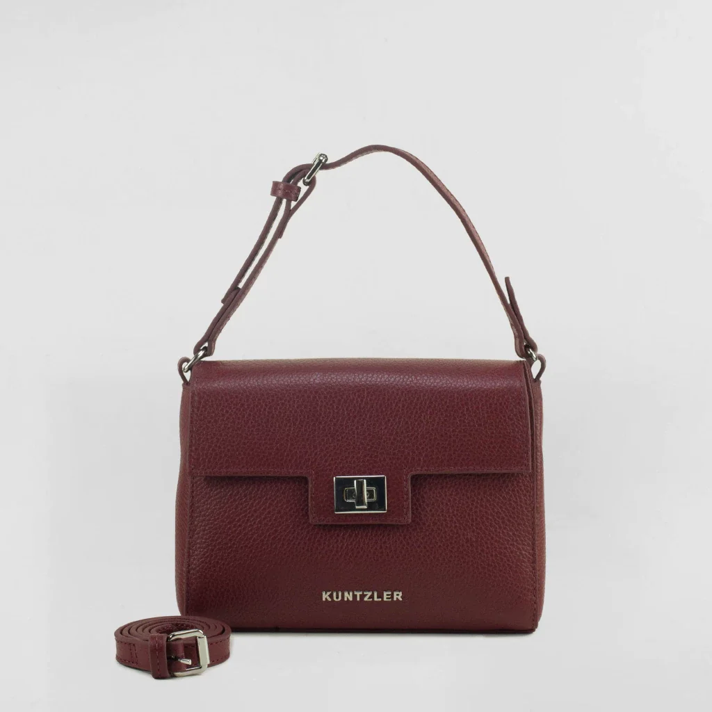 Bolsa Jane em Couro Cor Bordô