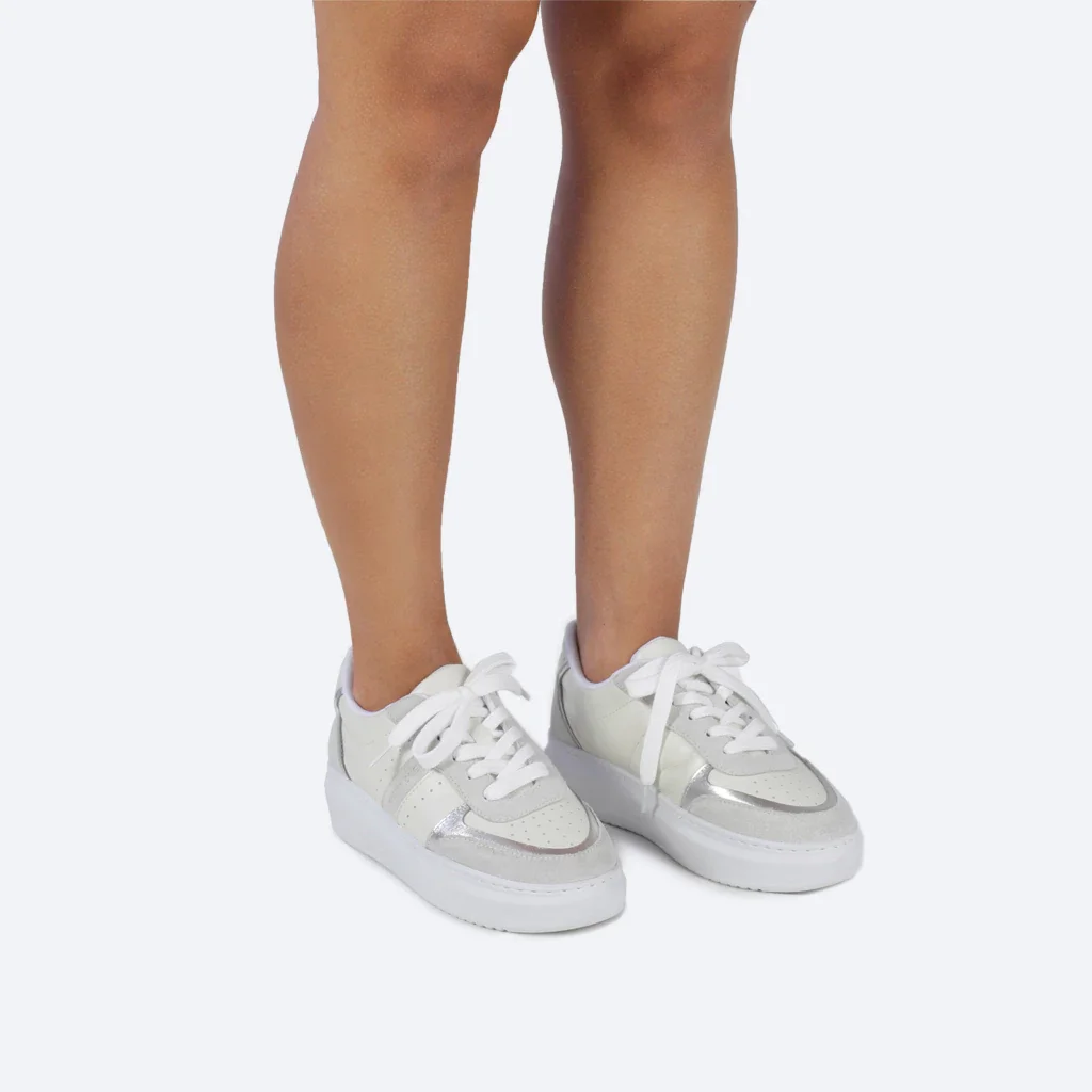 Tênis Alessia em Couro Cor Off White Branco 2