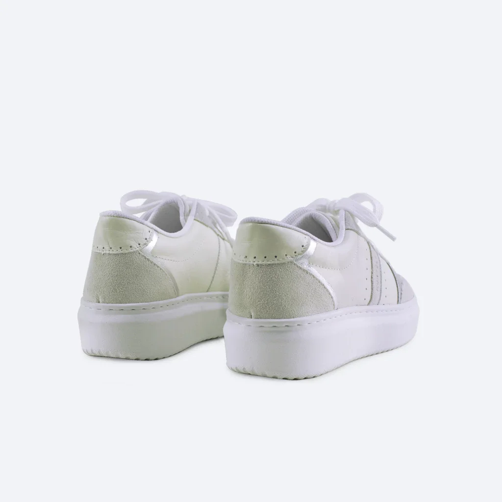 Tênis Alessia em Couro Cor Off White Branco 4