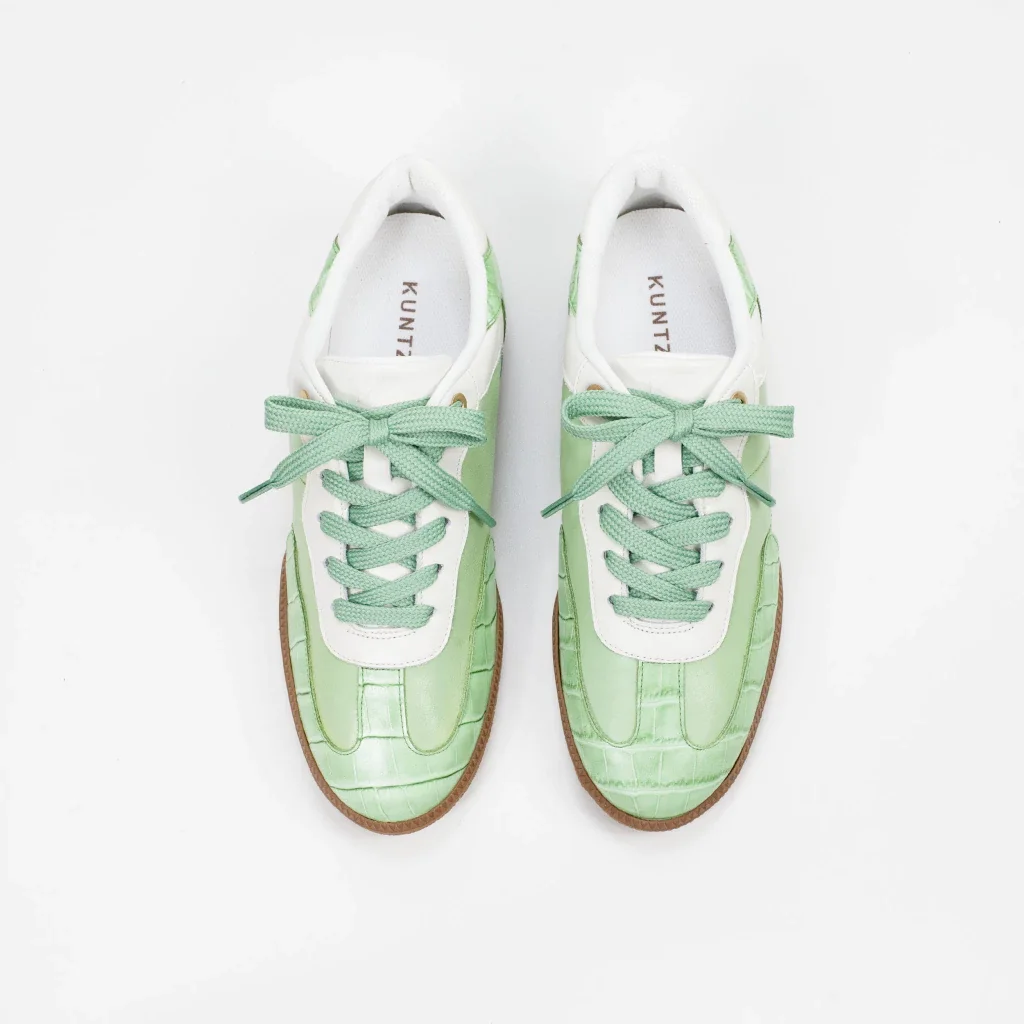 Tênis Cassey em Couro Cor Verde Candy Colors Verde 3