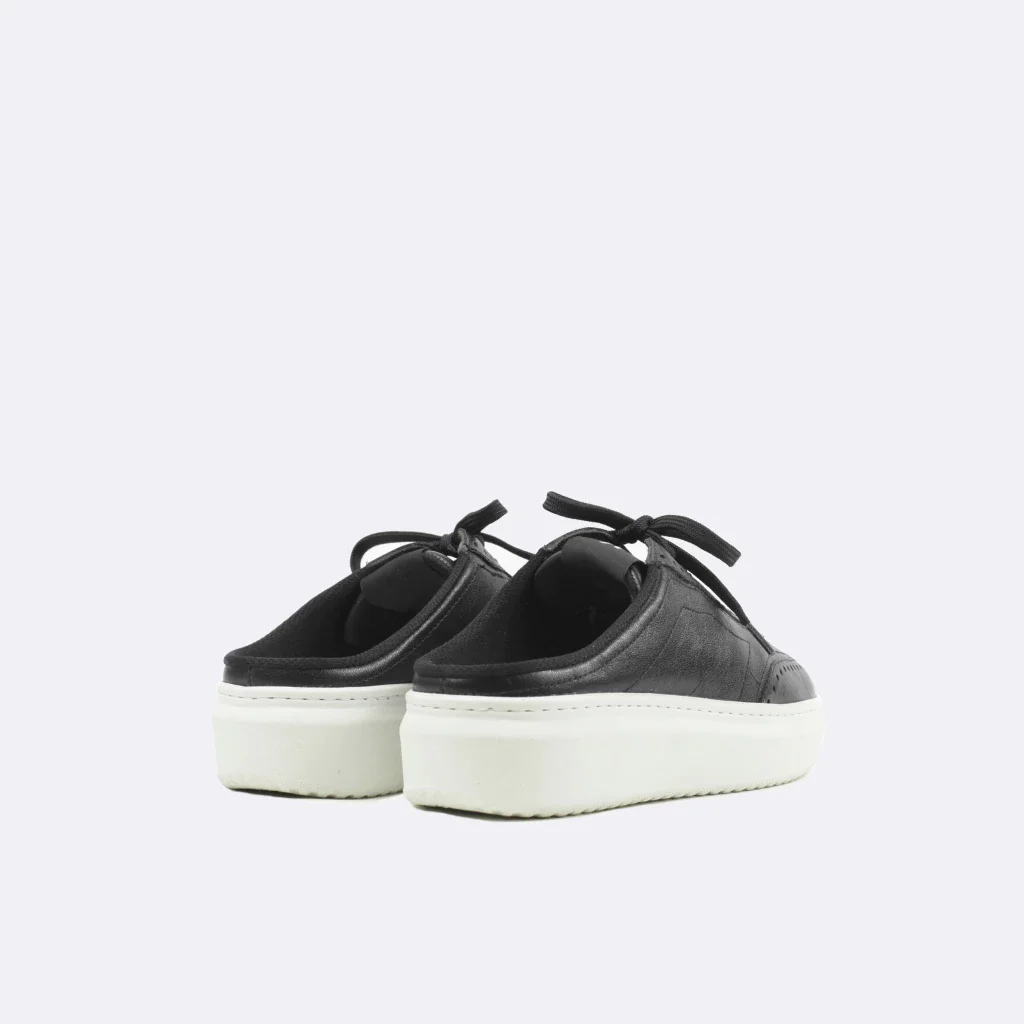 Tênis Mule Fabiana em Couro Preto Preto 2