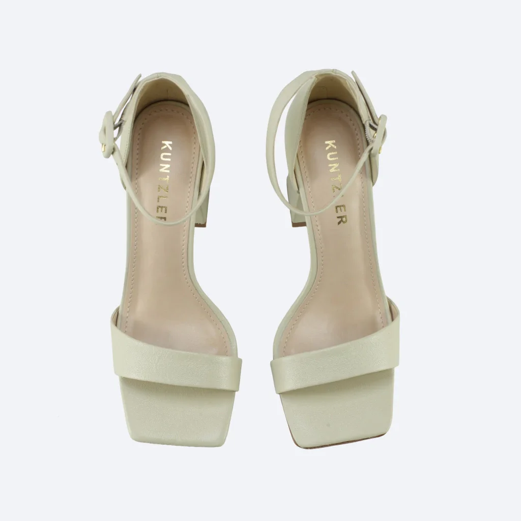 Sandália Aurora em Couro na Cor Off White Branco 2