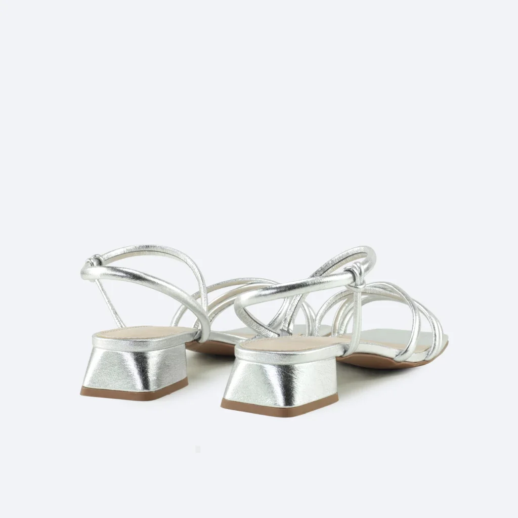 Sandália Giovanna em Couro Cor Prata Prata 3