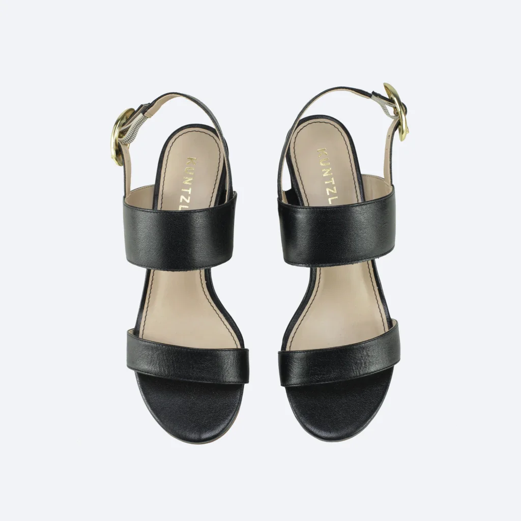 Sandália Helena em Couro na Cor Preta Preto 2