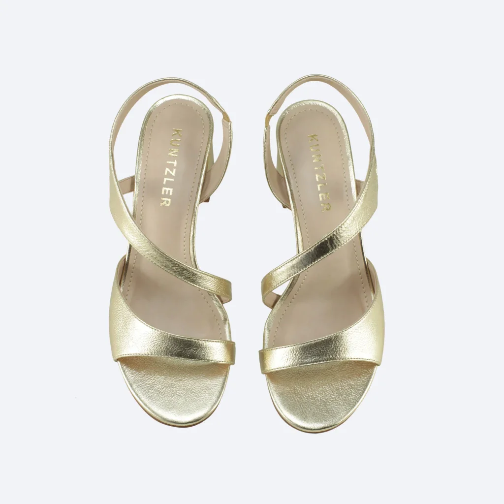 Sandália Isabela em Couro na Cor Dourada Dourado 2