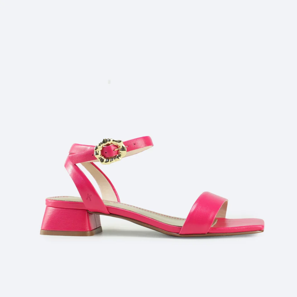 Sandália Isadora em Couro Cor Pink