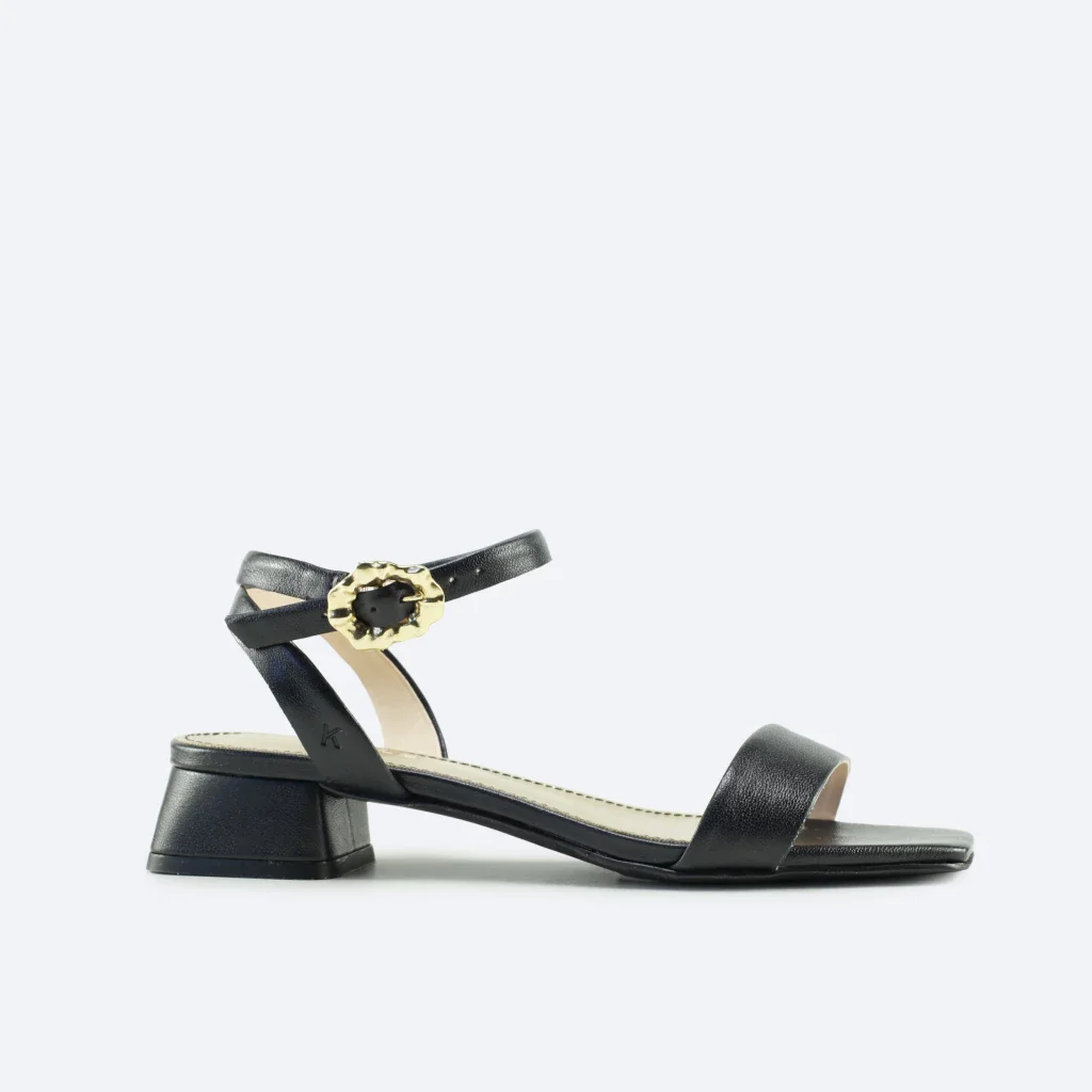 Sandália Isadora em Couro Cor Preto