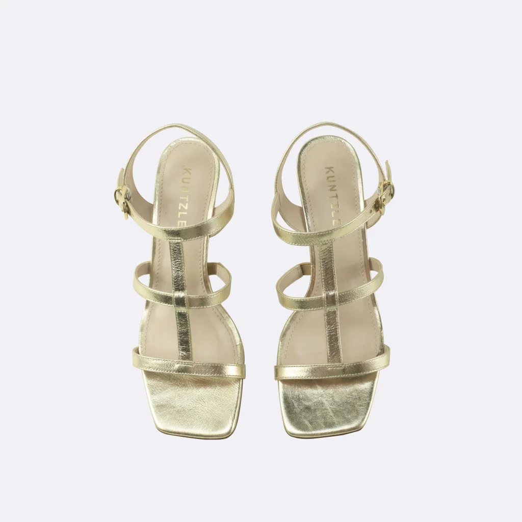 Sandália Mirela em Couro Cor Dourada Dourado 2