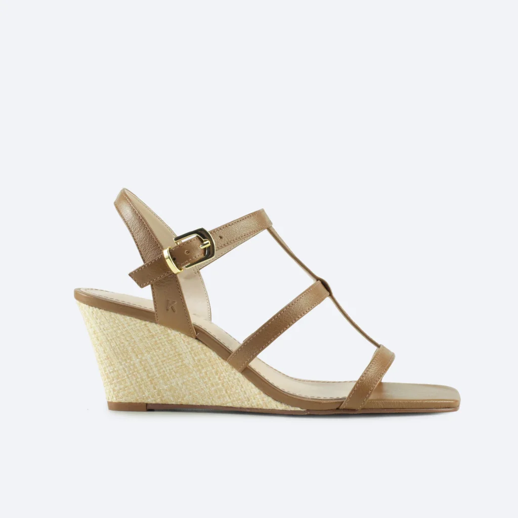 Sandália Mirela em Couro Cor Caramelo