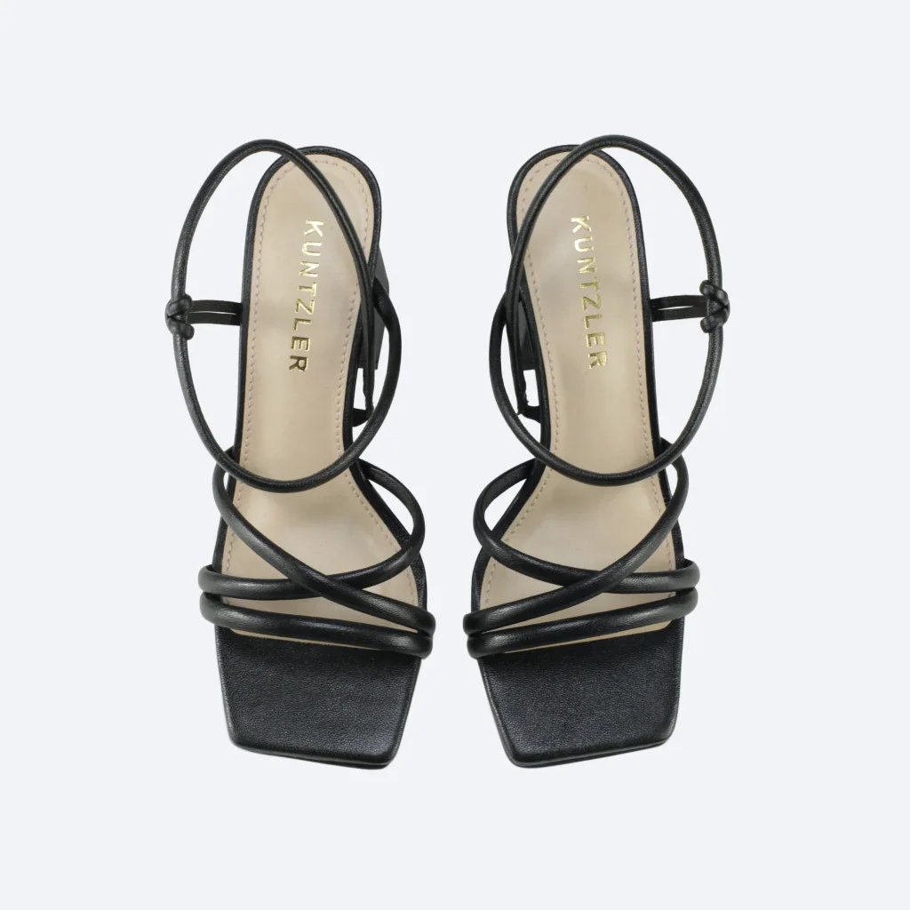 Sandália Olívia em Couro na Cor Preta Preto 2