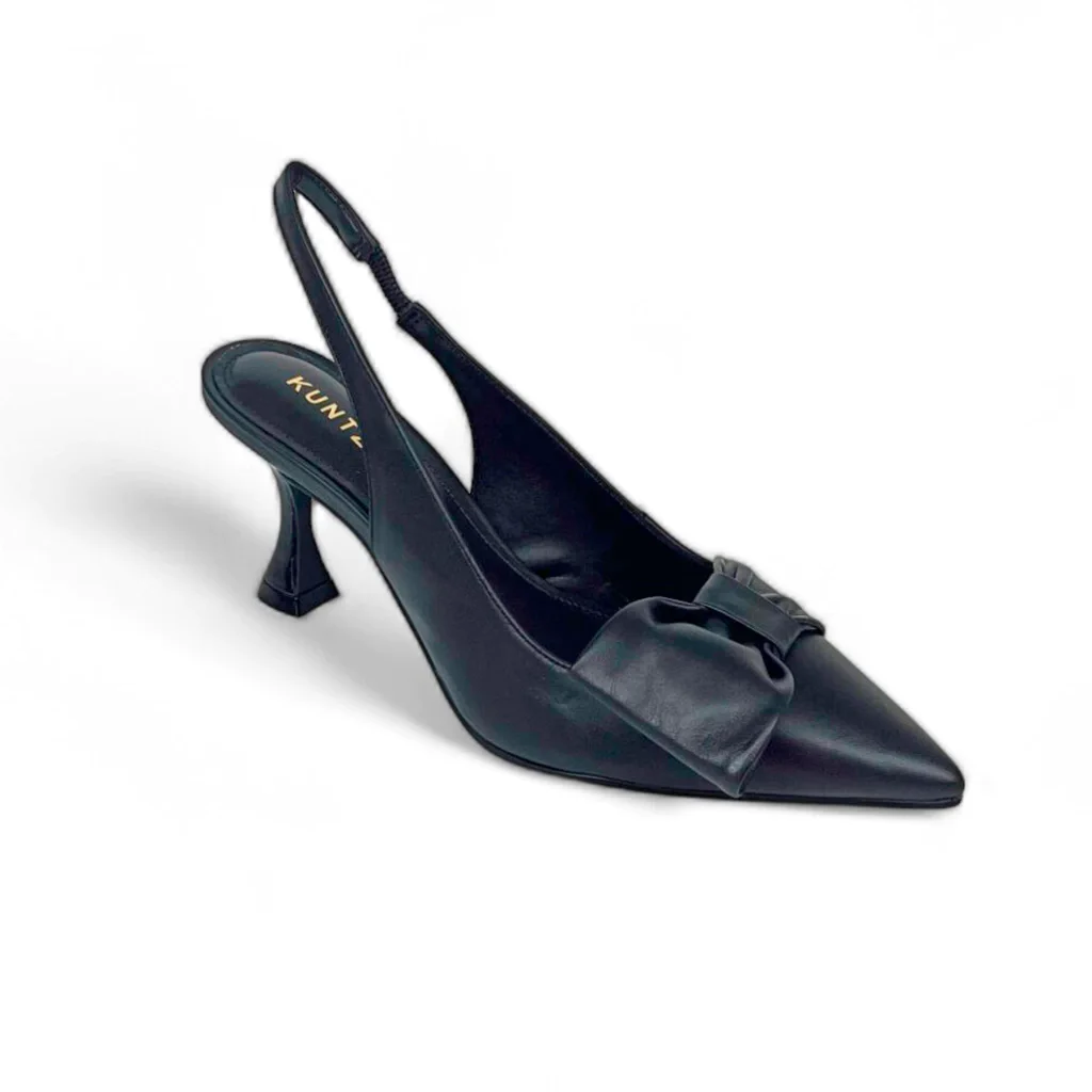 Slingback Catarina em Couro Cor Preto