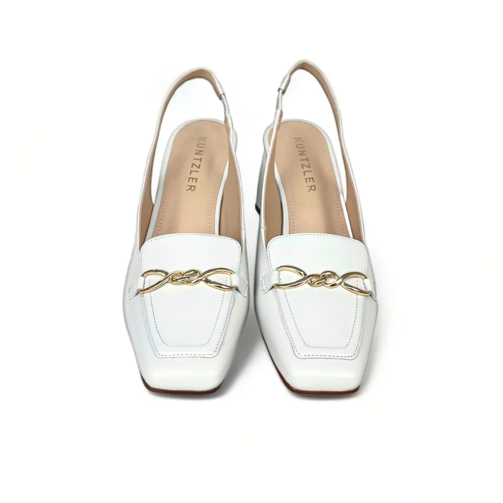 Slingback Monique em Couro Cor Leite de Coco Branco 3