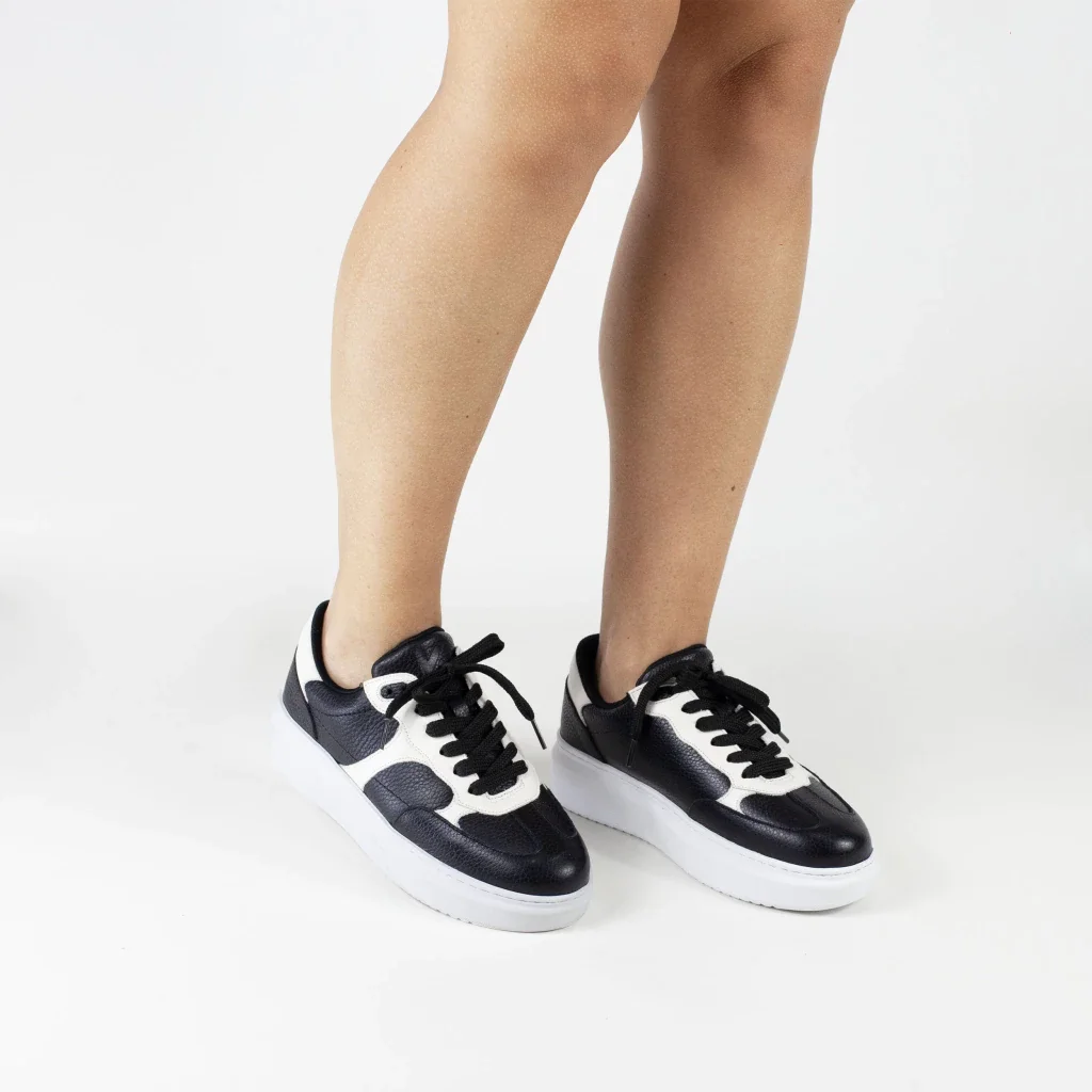 Tênis Ruby em Couro Cor Preto/Off White Preto/Off White 2