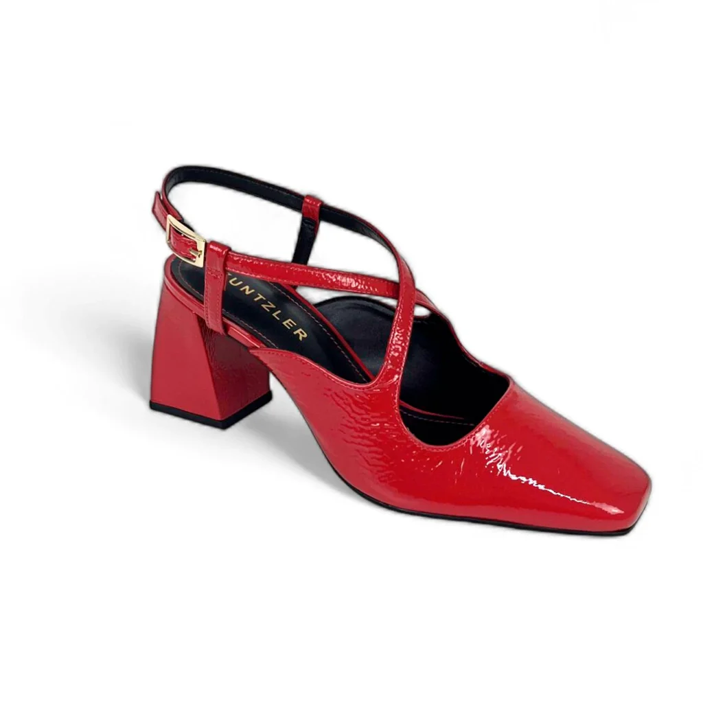 Slingback Monique em Verniz Cor Vermelho