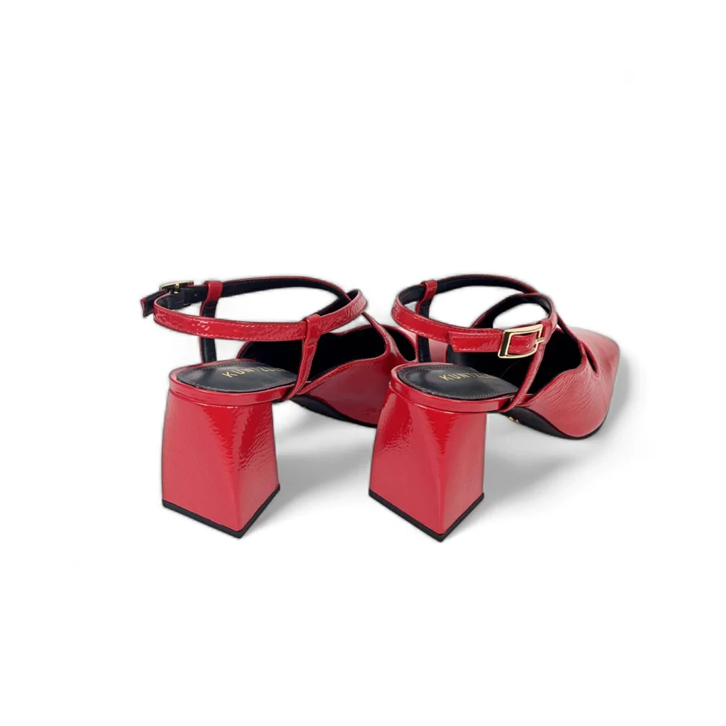 Slingback Monique em Verniz Cor Vermelho Vermelho 4