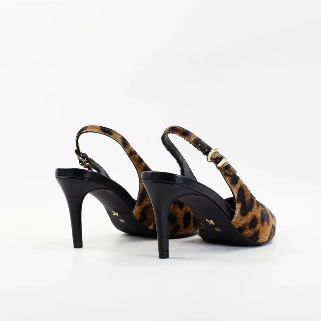 Slingback Vickie em Couro Cor Animal Print Animal Print 4