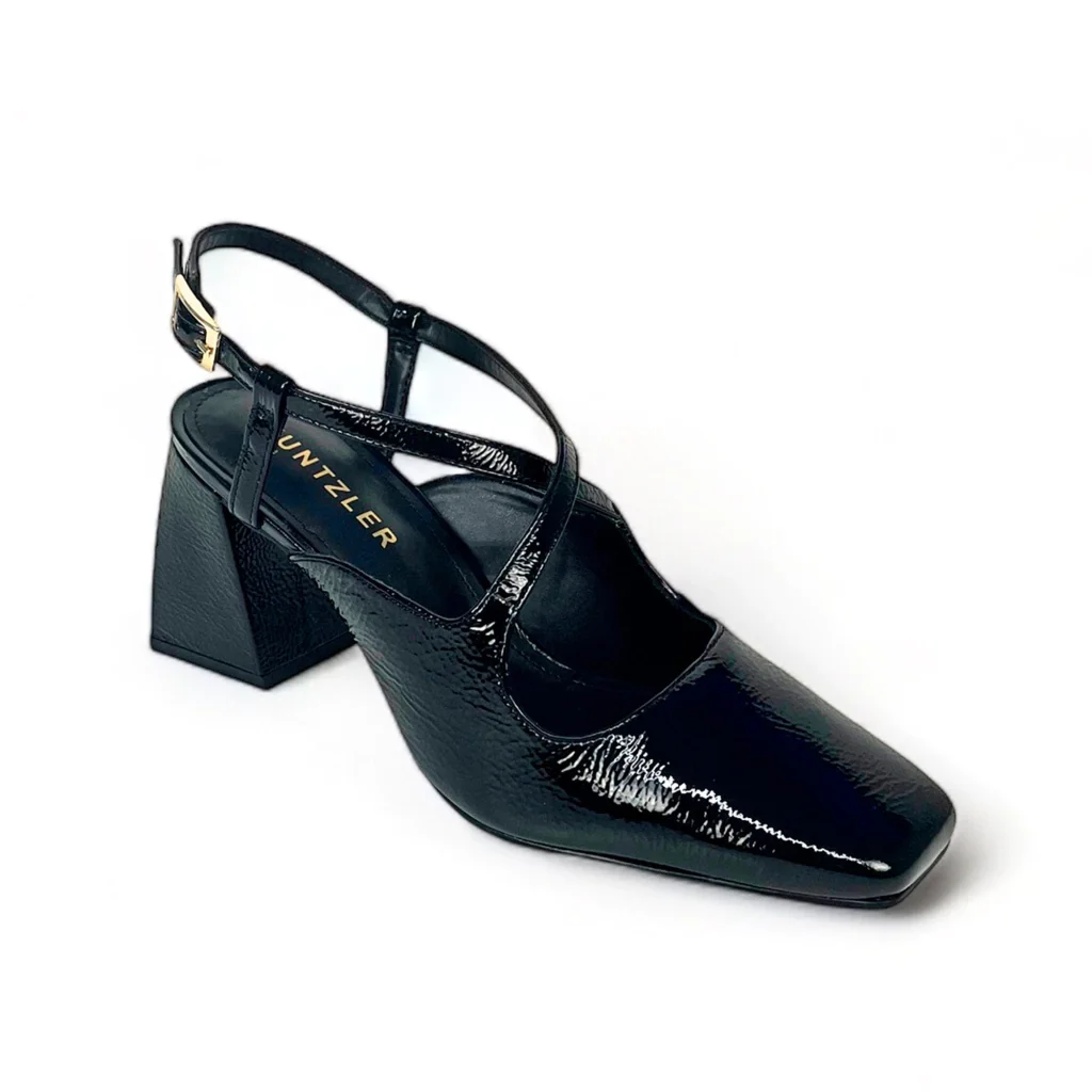 Slingback Monique em Verniz Cor Preto
