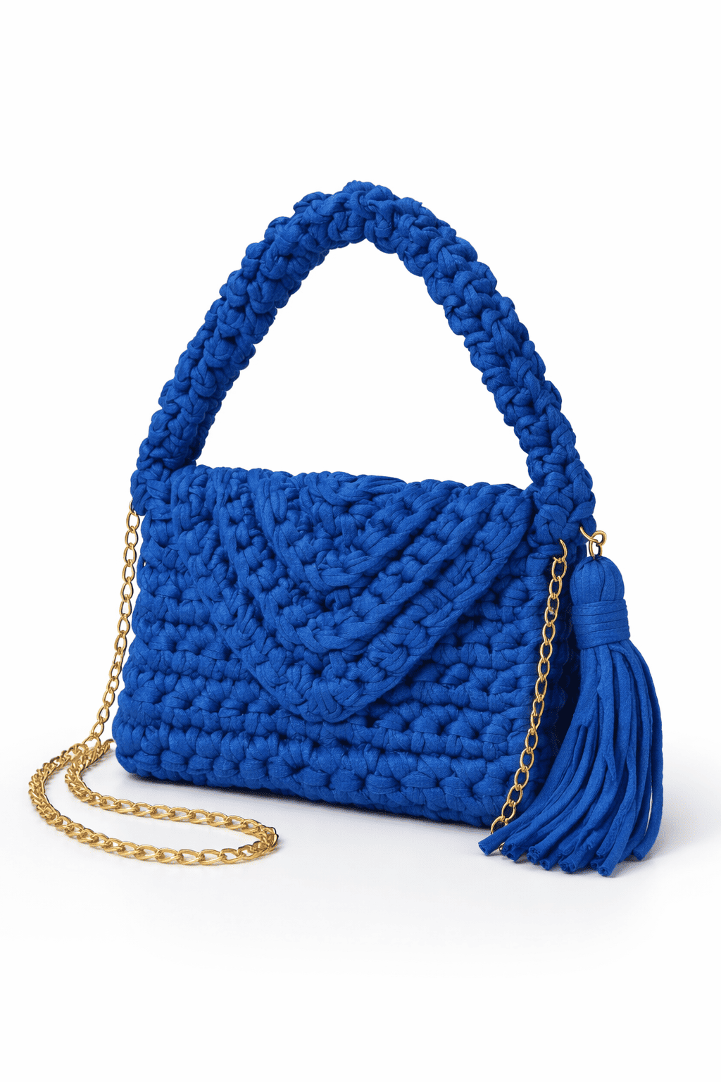 Bolsa Envelope Feminina de Croche Feita a mao com alca de ombro