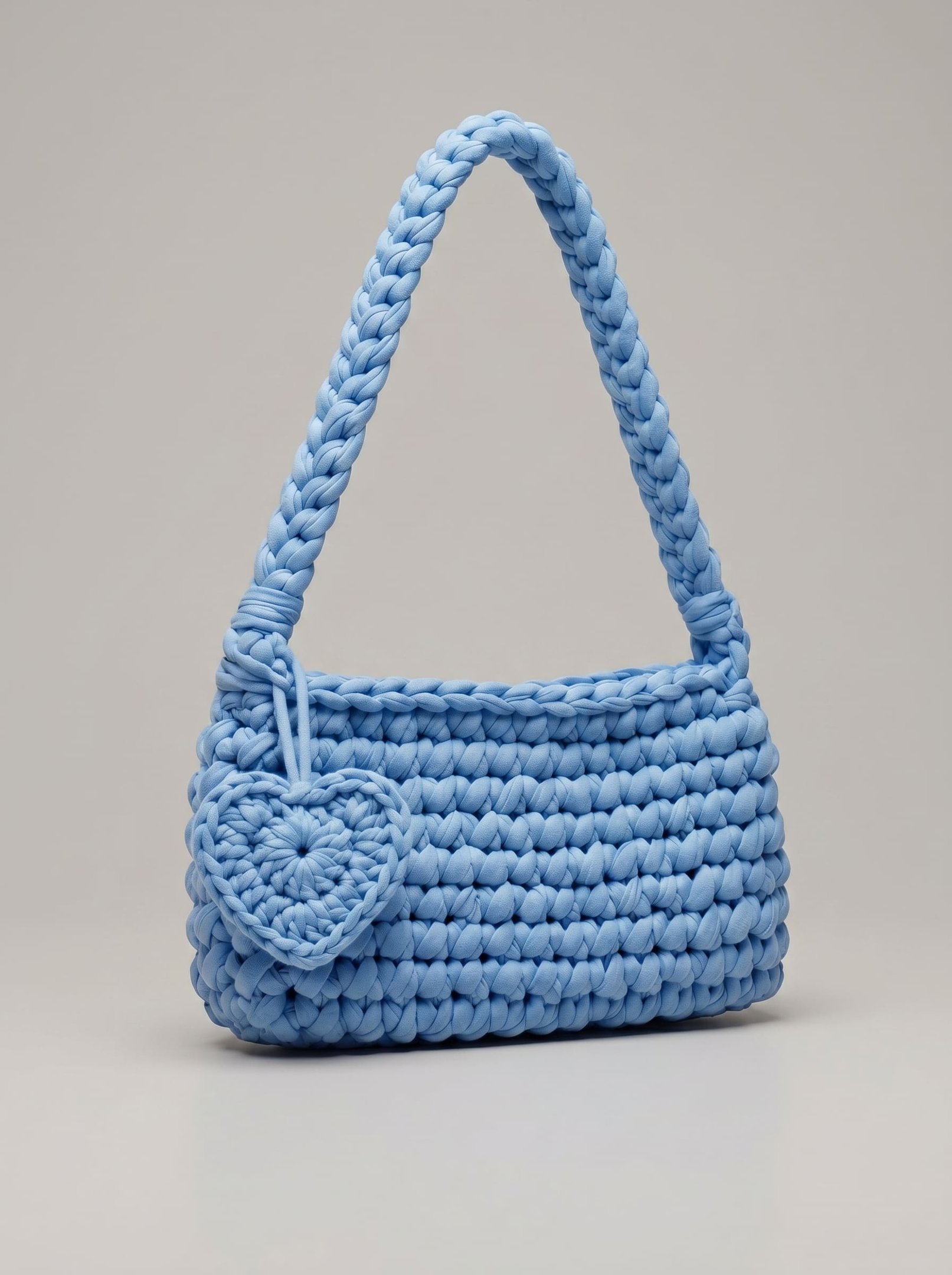 Bolsa Fiore em Croche Premium - Feita a Mao com Alca Artesanal  Compacta e Elegante