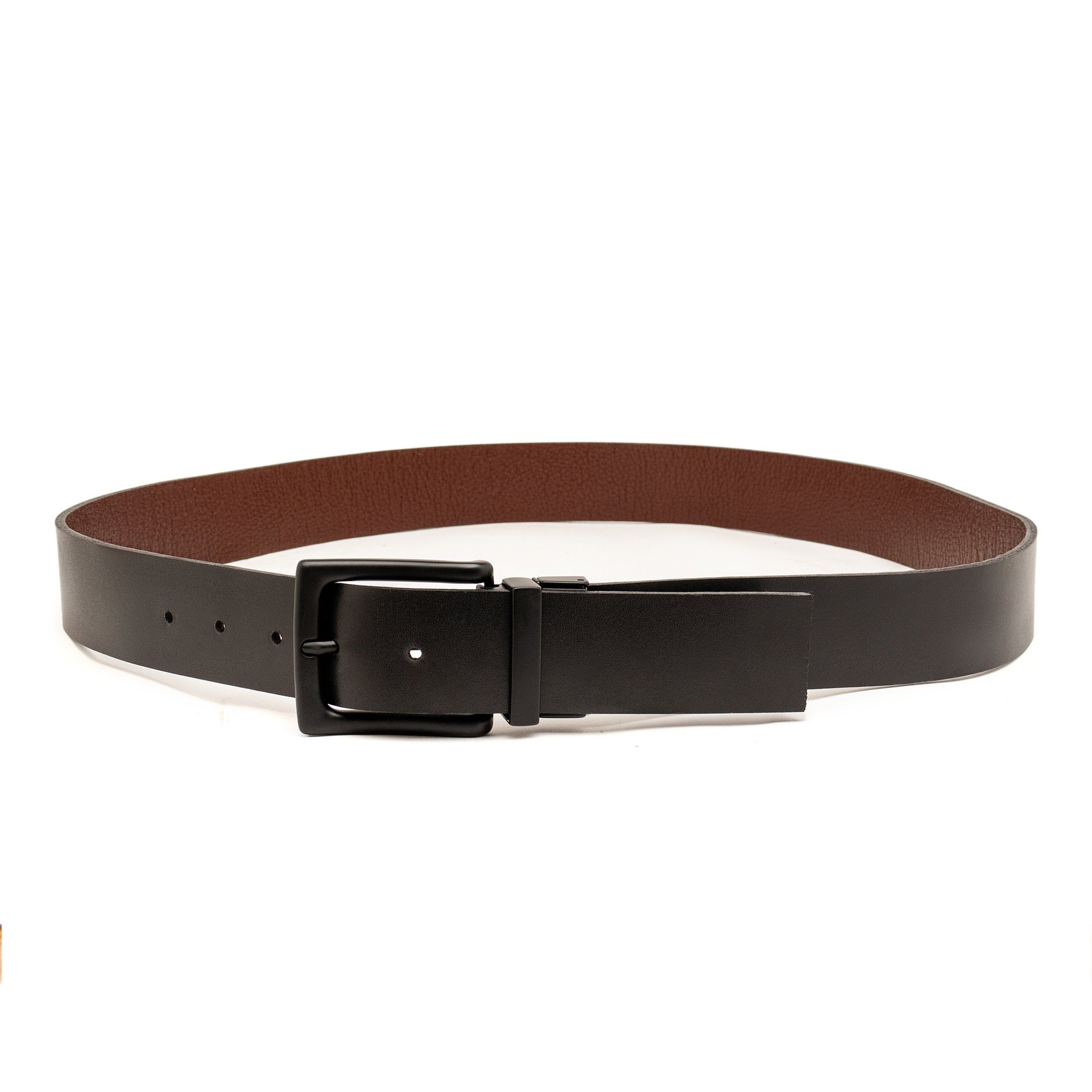 CINTO CASUAL MASCULINO DUPLA FACE EM COURO LEGITIMO Marrom 2